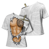Samoan Tatau Cross Shoulder Shirt Tattoo Reveal Effect