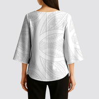 Samoan Tatau Kimono Sleeve Blouse Tattoo Reveal Effect