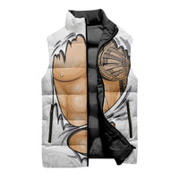 Samoan Tatau Sleeveless Puffer Jacket Tattoo Reveal Effect