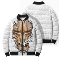 Hawaiian Kakau Bomber Puffer Jacket Aquaman Tattoo Reveal Effect