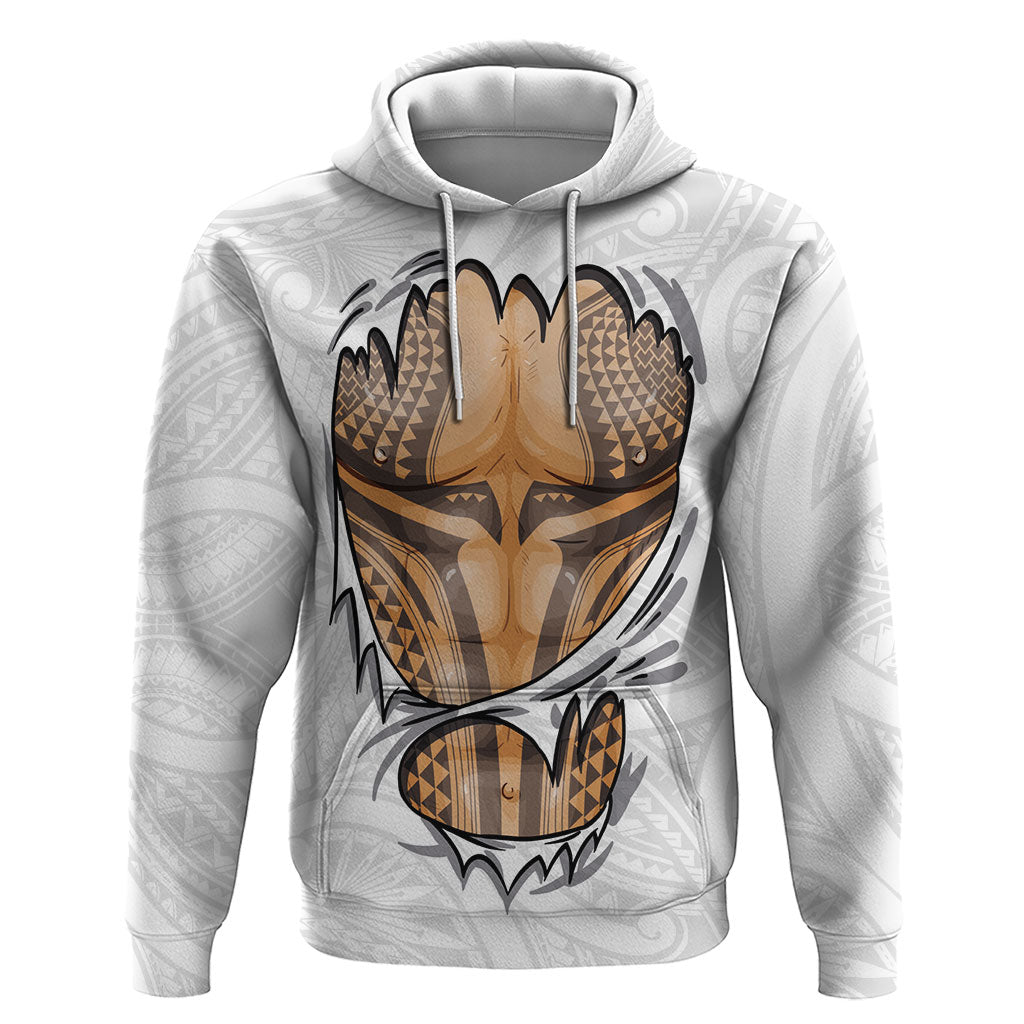 Hawaiian Kakau Hoodie Aquaman Tattoo Reveal Effect