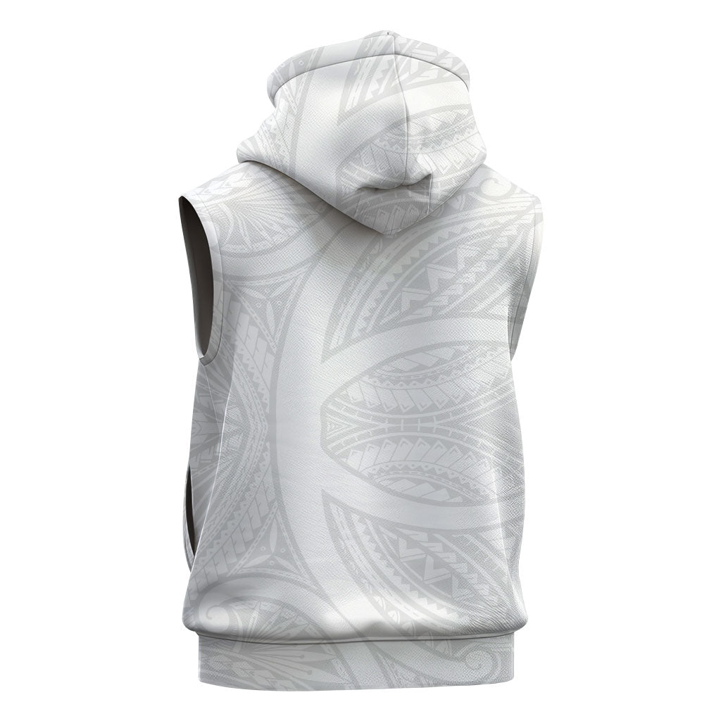 Hawaiian Kakau Sleeveless Zip Hoodie Aquaman Tattoo Reveal Effect