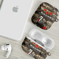 Pearl Harbor Remembrance Day AirPods Case Memories of December 7 with Red Poppy Lei - Polynesian Pride