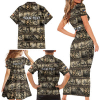 Pearl Harbor Remembrance Day Personalized Family Matching Short Sleeve Bodycon Dress and Hawaiian Shirt Memories of December 7 with Red Poppy Lei - Polynesian Pride