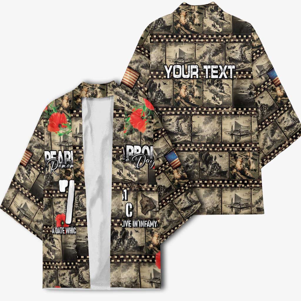 Pearl Harbor Remembrance Day Personalized Kimono Memories of December 7 with Red Poppy Lei LT03 - Polynesian Pride