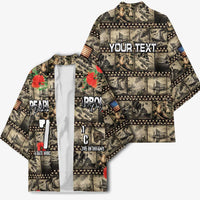 Pearl Harbor Remembrance Day Personalized Kimono Memories of December 7 with Red Poppy Lei LT03 - Polynesian Pride