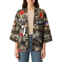Pearl Harbor Remembrance Day Personalized Kimono Memories of December 7 with Red Poppy Lei LT03 - Polynesian Pride