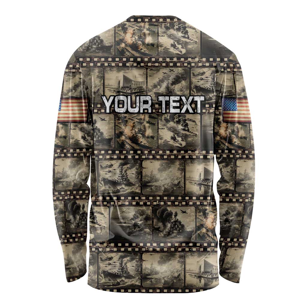 Pearl Harbor Remembrance Day Personalized Long Sleeve Shirt Memories of December 7 with Red Poppy Lei LT03 - Polynesian Pride