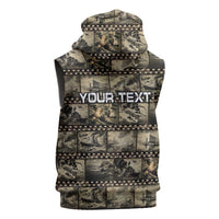 Pearl Harbor Remembrance Day Personalized Sleeveless Hoodie Memories of December 7 with Red Poppy Lei - Polynesian Pride