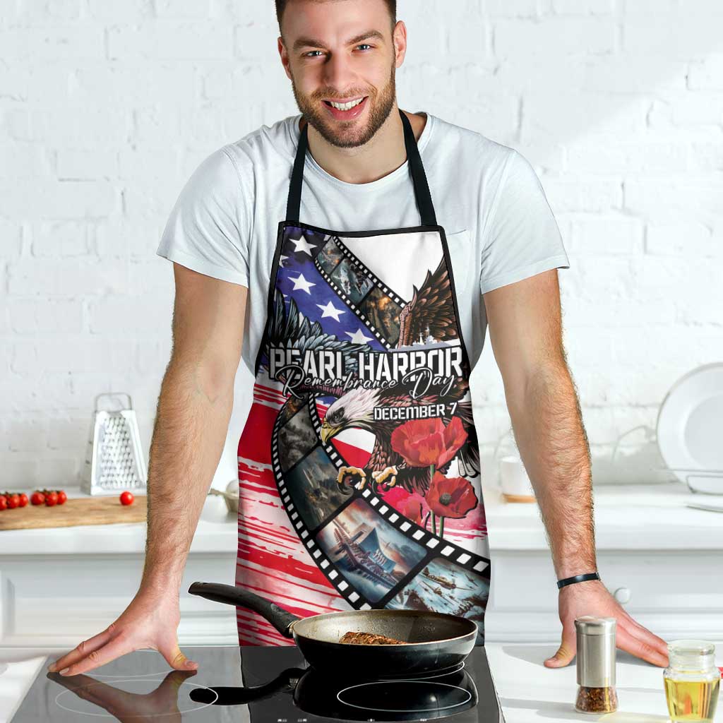 Pearl Harbor Remembrance Day Apron Lest We Forget - The Bald Eagle Remembers - Polynesian Pride