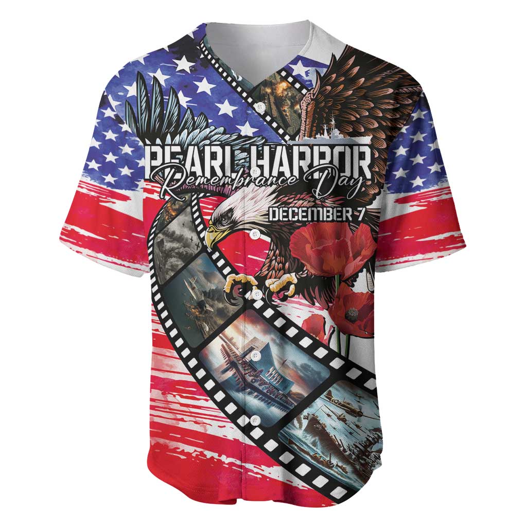 Pearl Harbor Remembrance Day Personalized Baseball Jersey Lest We Forget - The Bald Eagle Remembers - Polynesian Pride