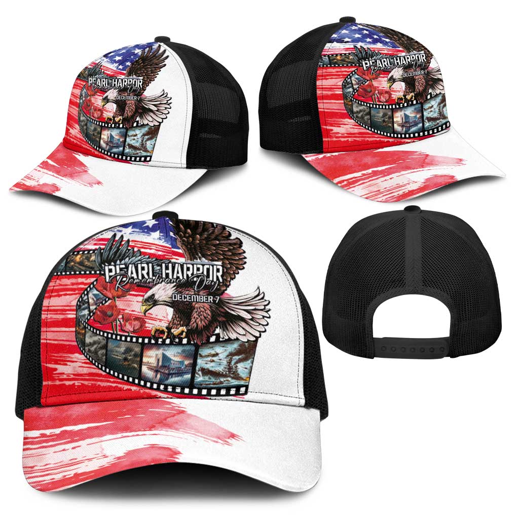 Pearl Harbor Remembrance Day Personalized Baseball Net Cap Lest We Forget-The Bald Eagle Remembers - Polynesian Pride