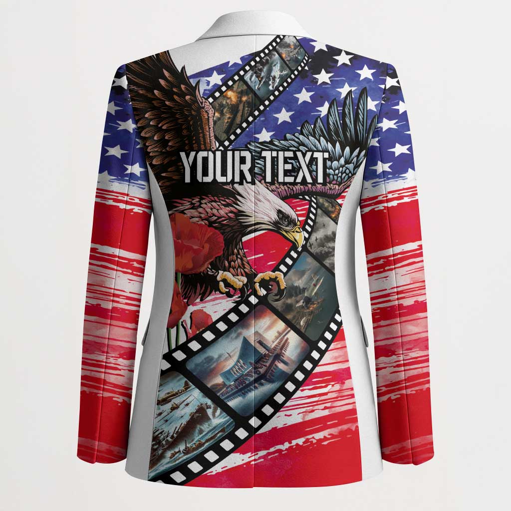 Pearl Harbor Remembrance Day Personalized Blazer Lest We Forget - The Bald Eagle Remembers - Polynesian Pride