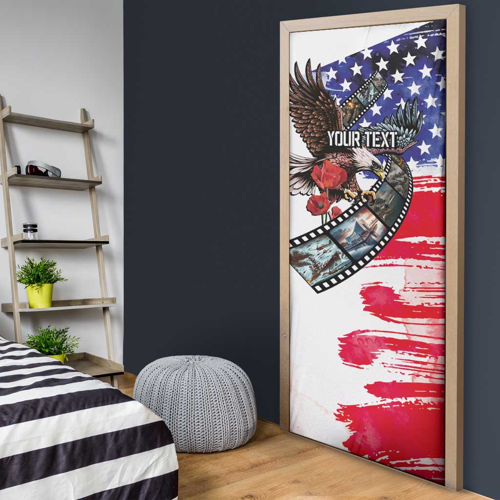 Pearl Harbor Remembrance Day Personalized Door Cover Lest We Forget - The Bald Eagle Remembers - Polynesian Pride