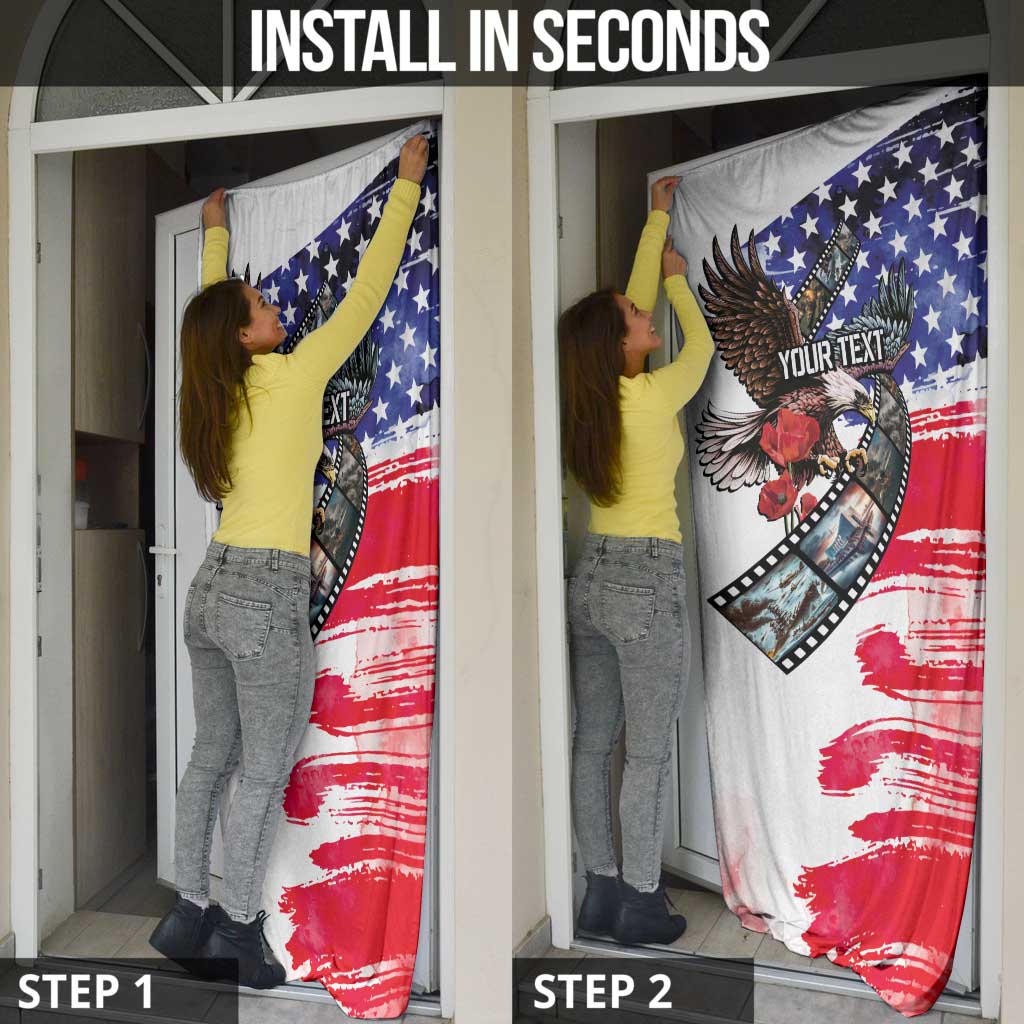 Pearl Harbor Remembrance Day Personalized Door Cover Lest We Forget - The Bald Eagle Remembers - Polynesian Pride