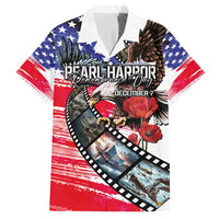 Pearl Harbor Remembrance Day Personalized Family Matching Summer Maxi Dress and Hawaiian Shirt Lest We Forget - The Bald Eagle Remembers LT03 Dad's Shirt - Short Sleeve White - Polynesian Pride