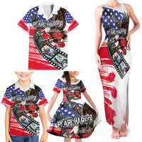 Pearl Harbor Remembrance Day Personalized Family Matching Tank Maxi Dress and Hawaiian Shirt Lest We Forget - The Bald Eagle Remembers - Polynesian Pride