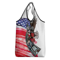 Pearl Harbor Remembrance Day Grocery Bag Lest We Forget - The Bald Eagle Remembers - Polynesian Pride