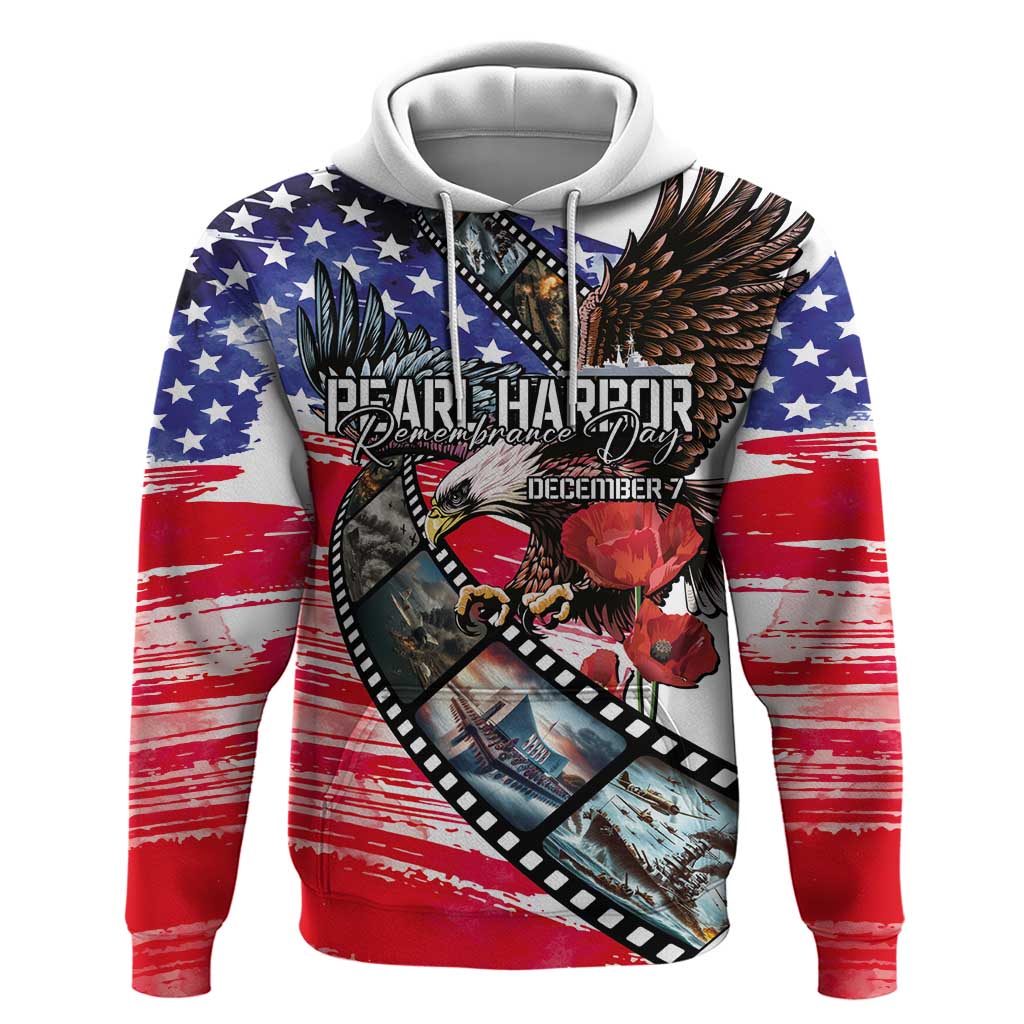 Pearl Harbor Remembrance Day Personalized Hoodie Lest We Forget - The Bald Eagle Remembers - Polynesian Pride