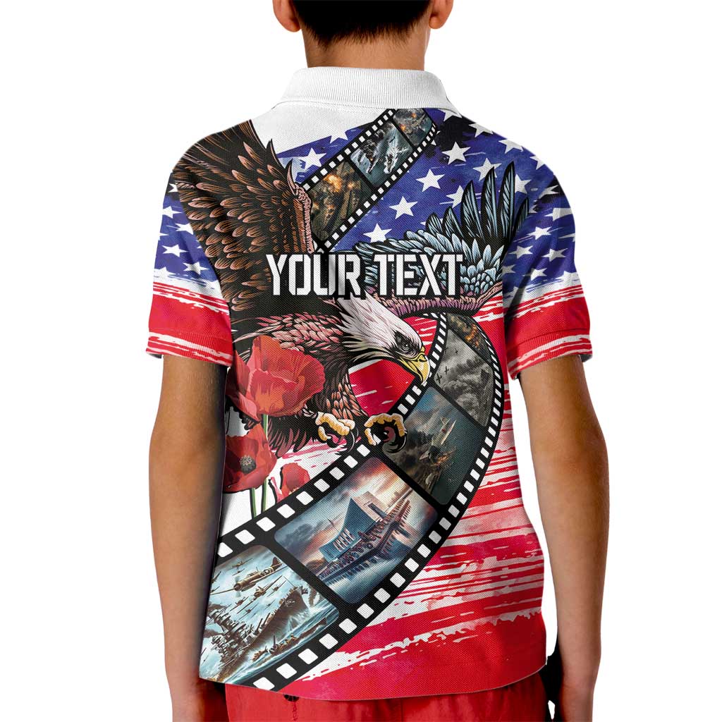 Pearl Harbor Remembrance Day Personalized Kid Polo Shirt Lest We Forget - The Bald Eagle Remembers - Polynesian Pride