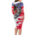 Pearl Harbor Remembrance Day Personalized Long Sleeve Bodycon Dress Lest We Forget - The Bald Eagle Remembers - Polynesian Pride