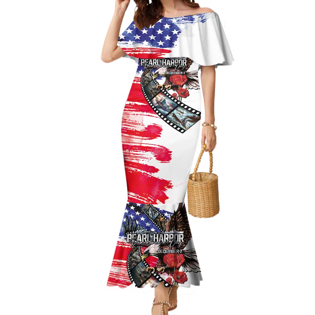 Pearl Harbor Remembrance Day Personalized Mermaid Dress Lest We Forget - The Bald Eagle Remembers - Polynesian Pride