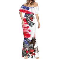 Pearl Harbor Remembrance Day Personalized Mermaid Dress Lest We Forget - The Bald Eagle Remembers - Polynesian Pride