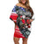 Pearl Harbor Remembrance Day Personalized Off Shoulder Short Dress Lest We Forget - The Bald Eagle Remembers - Polynesian Pride