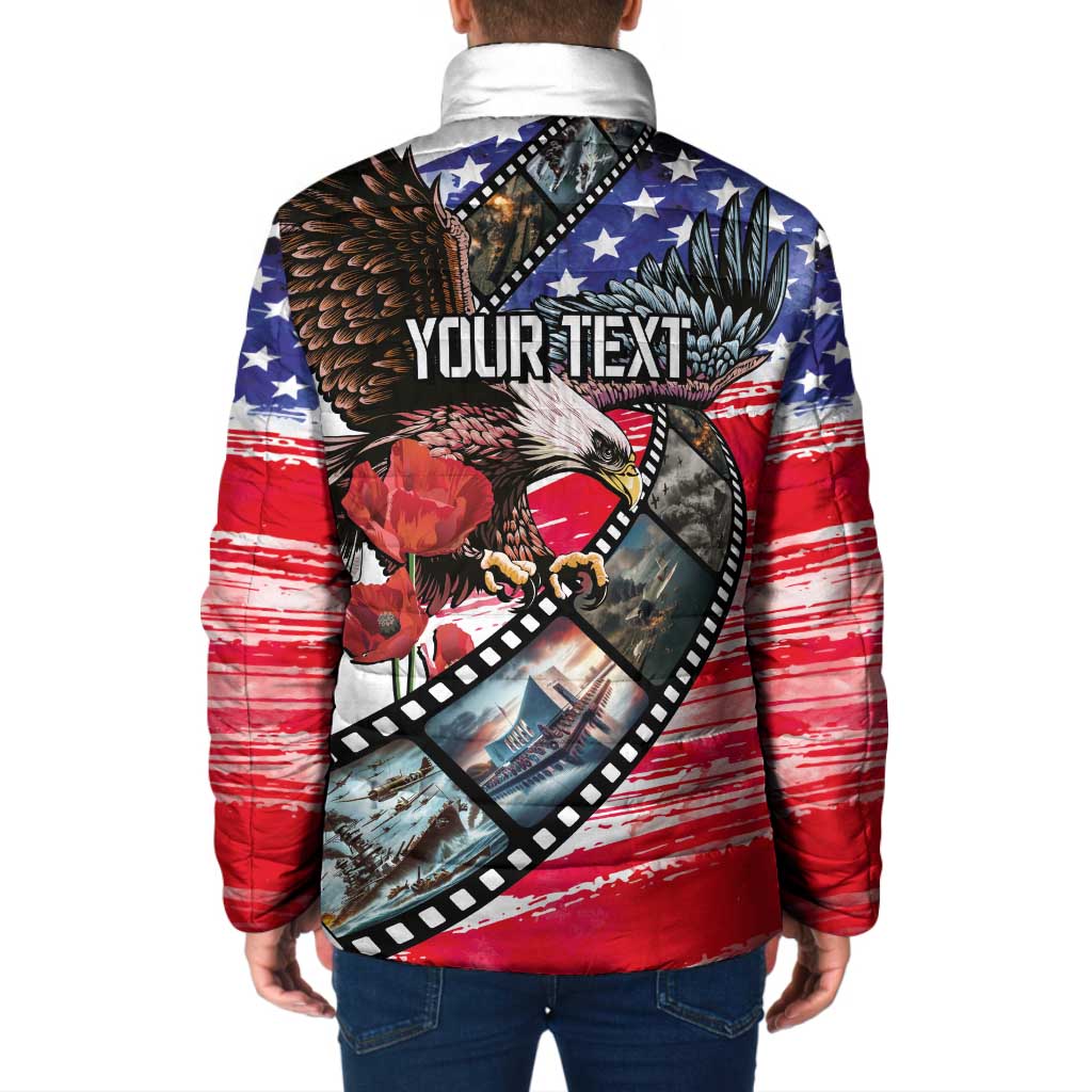 Pearl Harbor Remembrance Day Personalized Padded Jacket Lest We Forget - The Bald Eagle Remembers - Polynesian Pride