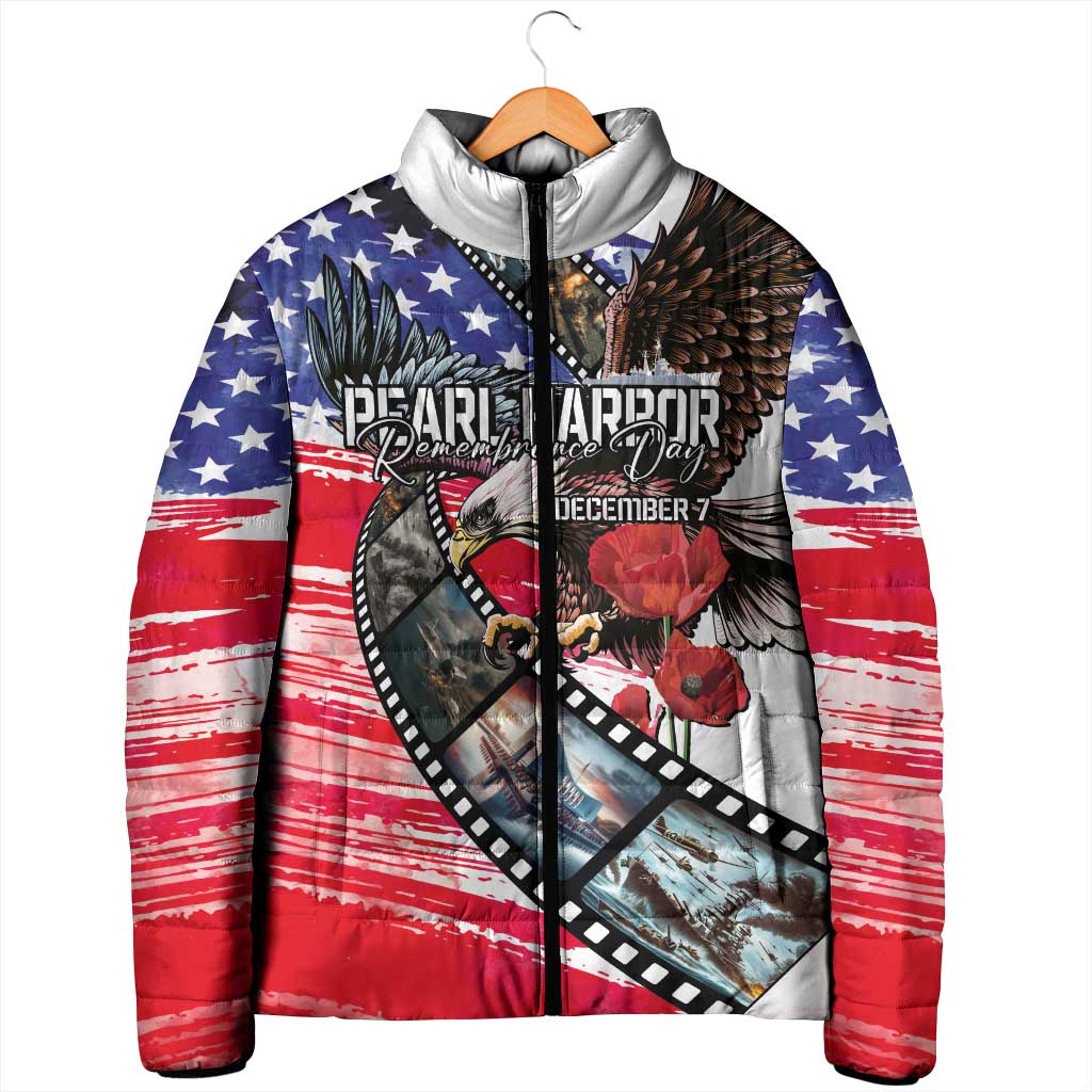 Pearl Harbor Remembrance Day Personalized Padded Jacket Lest We Forget - The Bald Eagle Remembers - Polynesian Pride