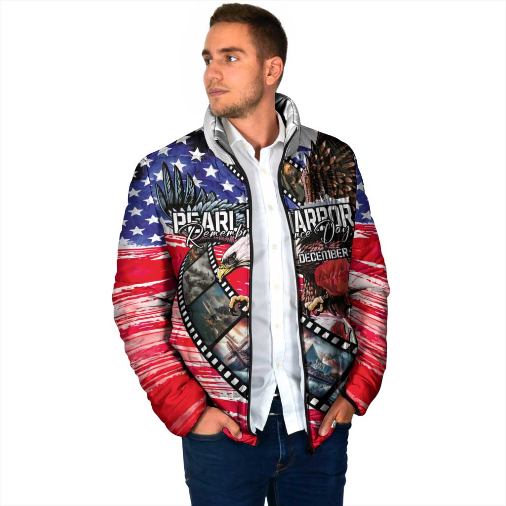 Pearl Harbor Remembrance Day Personalized Padded Jacket Lest We Forget - The Bald Eagle Remembers - Polynesian Pride