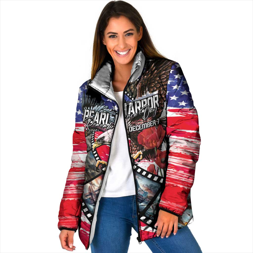 Pearl Harbor Remembrance Day Personalized Padded Jacket Lest We Forget - The Bald Eagle Remembers - Polynesian Pride
