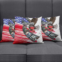 Pearl Harbor Remembrance Day Pillow Cover Lest We Forget - The Bald Eagle Remembers - Polynesian Pride