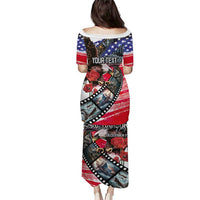 Pearl Harbor Remembrance Day Personalized Puletasi Lest We Forget - The Bald Eagle Remembers - Polynesian Pride