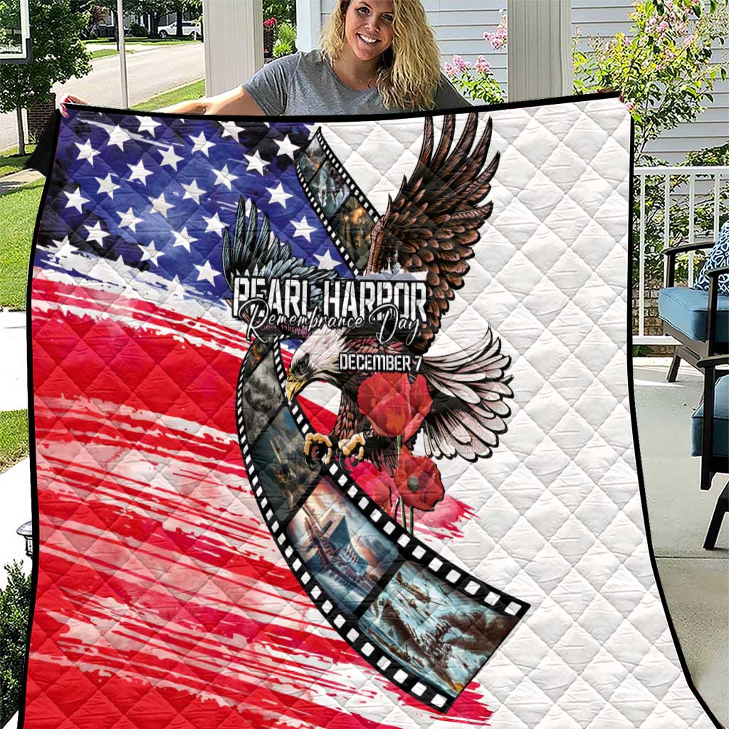 Pearl Harbor Remembrance Day Quilt Lest We Forget - The Bald Eagle Remembers - Polynesian Pride
