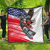 Pearl Harbor Remembrance Day Quilt Lest We Forget - The Bald Eagle Remembers - Polynesian Pride