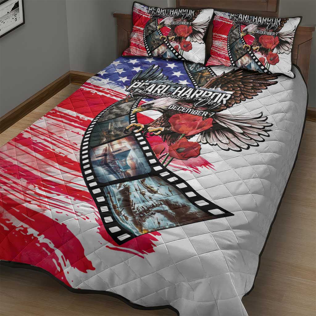 Pearl Harbor Remembrance Day Quilt Bed Set Lest We Forget - The Bald Eagle Remembers - Polynesian Pride