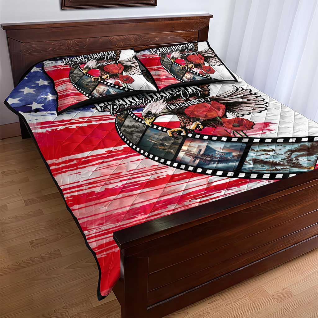Pearl Harbor Remembrance Day Quilt Bed Set Lest We Forget - The Bald Eagle Remembers - Polynesian Pride