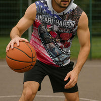 Pearl Harbor Remembrance Day Personalized Sleeveless Hoodie Lest We Forget - The Bald Eagle Remembers - Polynesian Pride