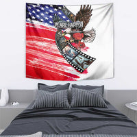 Pearl Harbor Remembrance Day Tapestry Lest We Forget - The Bald Eagle Remembers - Polynesian Pride