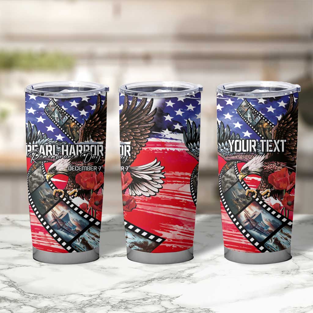 Pearl Harbor Remembrance Day Personalized Tumbler Cup Lest We Forget - The Bald Eagle Remembers - Polynesian Pride