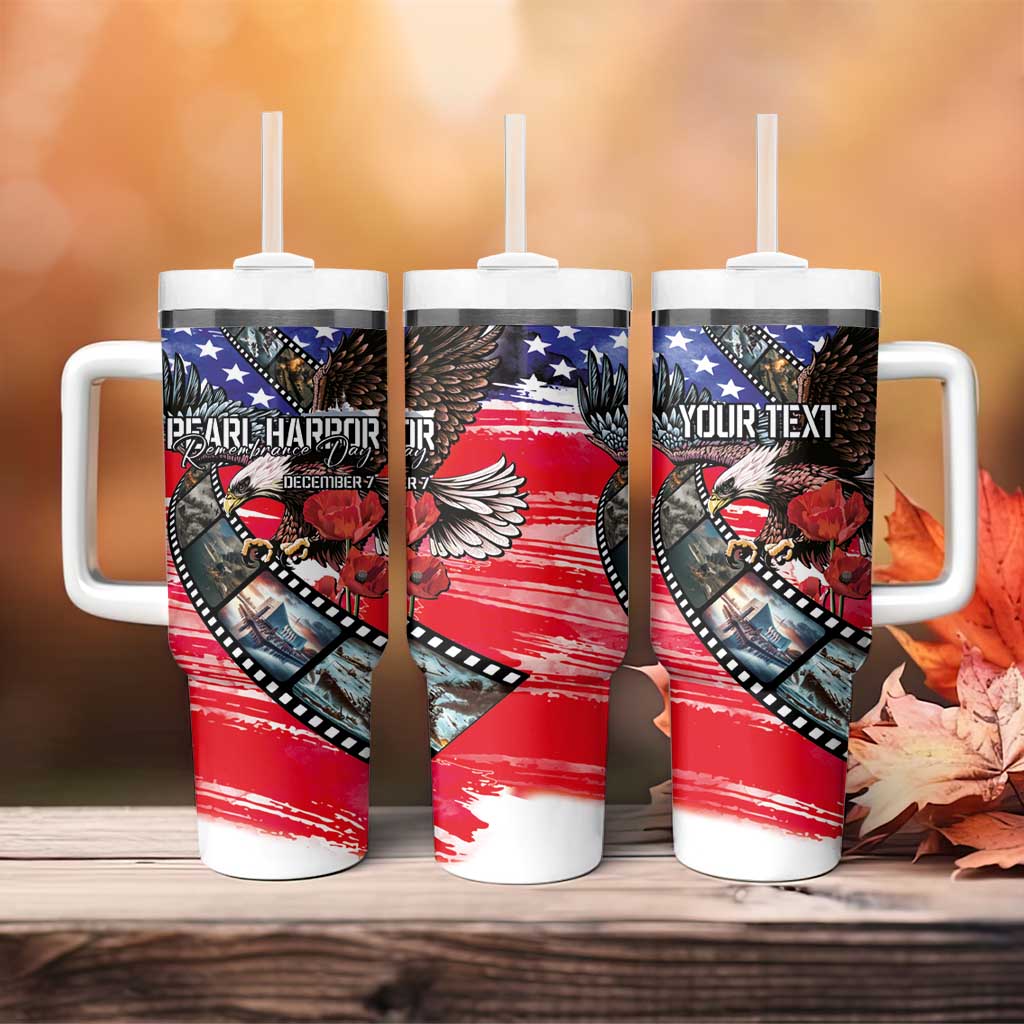 Pearl Harbor Remembrance Day Personalized Tumbler With Handle Lest We Forget - The Bald Eagle Remembers - Polynesian Pride
