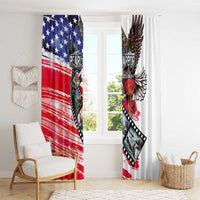 Pearl Harbor Remembrance Day Window Curtain Lest We Forget - The Bald Eagle Remembers - Polynesian Pride