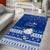 Palau Christmas Area Rug Snowman Hugs Palau Coat of Arms Maori Pattern Blue Style LT03 - Polynesian Pride