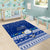 Palau Christmas Area Rug Snowman Hugs Palau Coat of Arms Maori Pattern Blue Style LT03 - Polynesian Pride