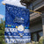 Palau Christmas Garden Flag Snowman Hugs Palau Coat of Arms Maori Pattern Blue Style LT03 - Polynesian Pride