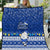 Palau Christmas Quilt Snowman Hugs Palau Coat of Arms Maori Pattern Blue Style LT03 Blue - Polynesian Pride