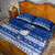 Palau Christmas Quilt Bed Set Snowman Hugs Palau Coat of Arms Maori Pattern Blue Style LT03 - Polynesian Pride