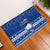 Palau Christmas Rubber Doormat Snowman Hugs Palau Coat of Arms Maori Pattern Blue Style LT03 Blue - Polynesian Pride