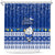 Palau Christmas Shower Curtain Snowman Hugs Palau Coat of Arms Maori Pattern Blue Style LT03 Blue - Polynesian Pride
